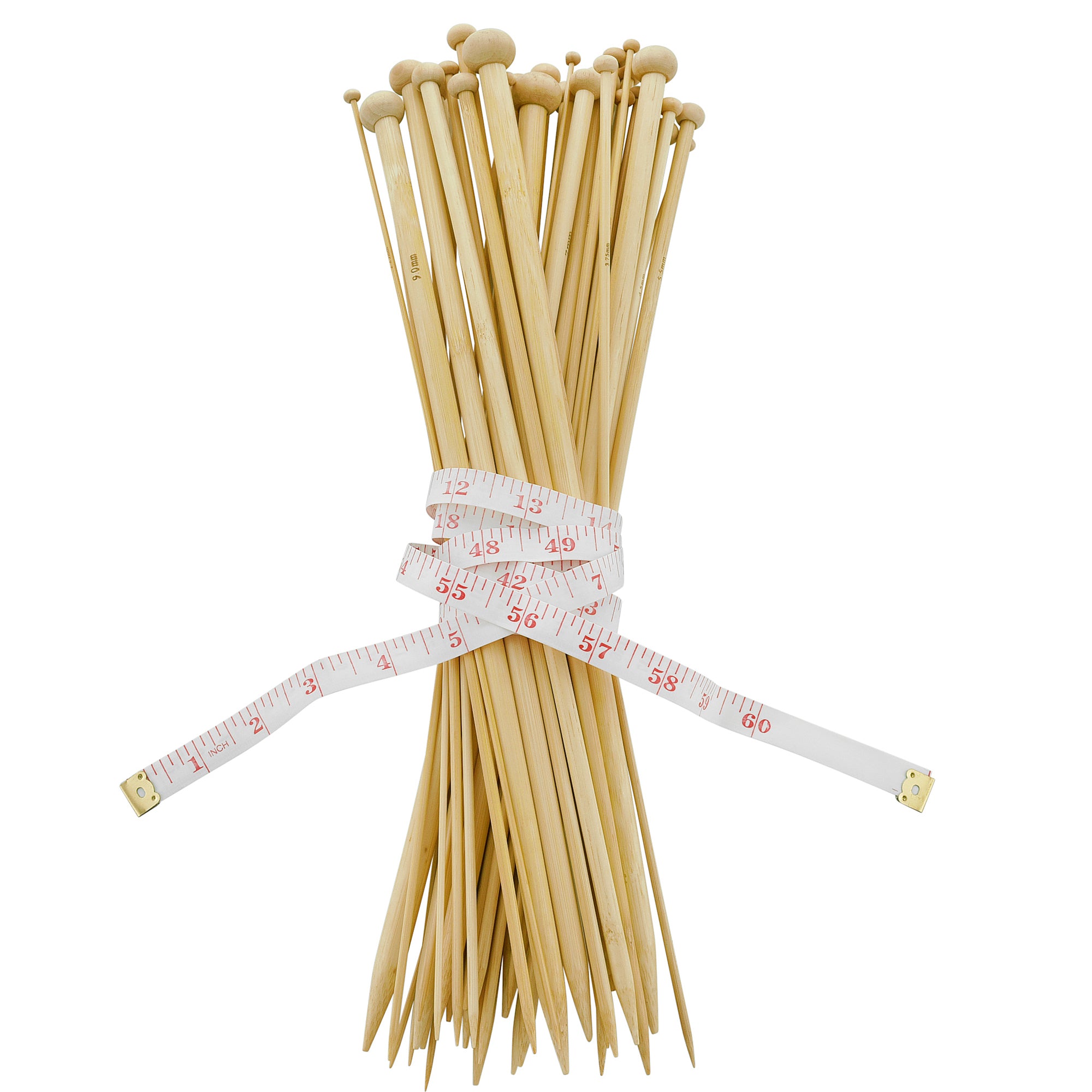 Bamboo 12 Single-point Knitting Needles, Size 7, Knitting