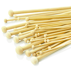 14 Inch Bamboo Knitting Needles Set